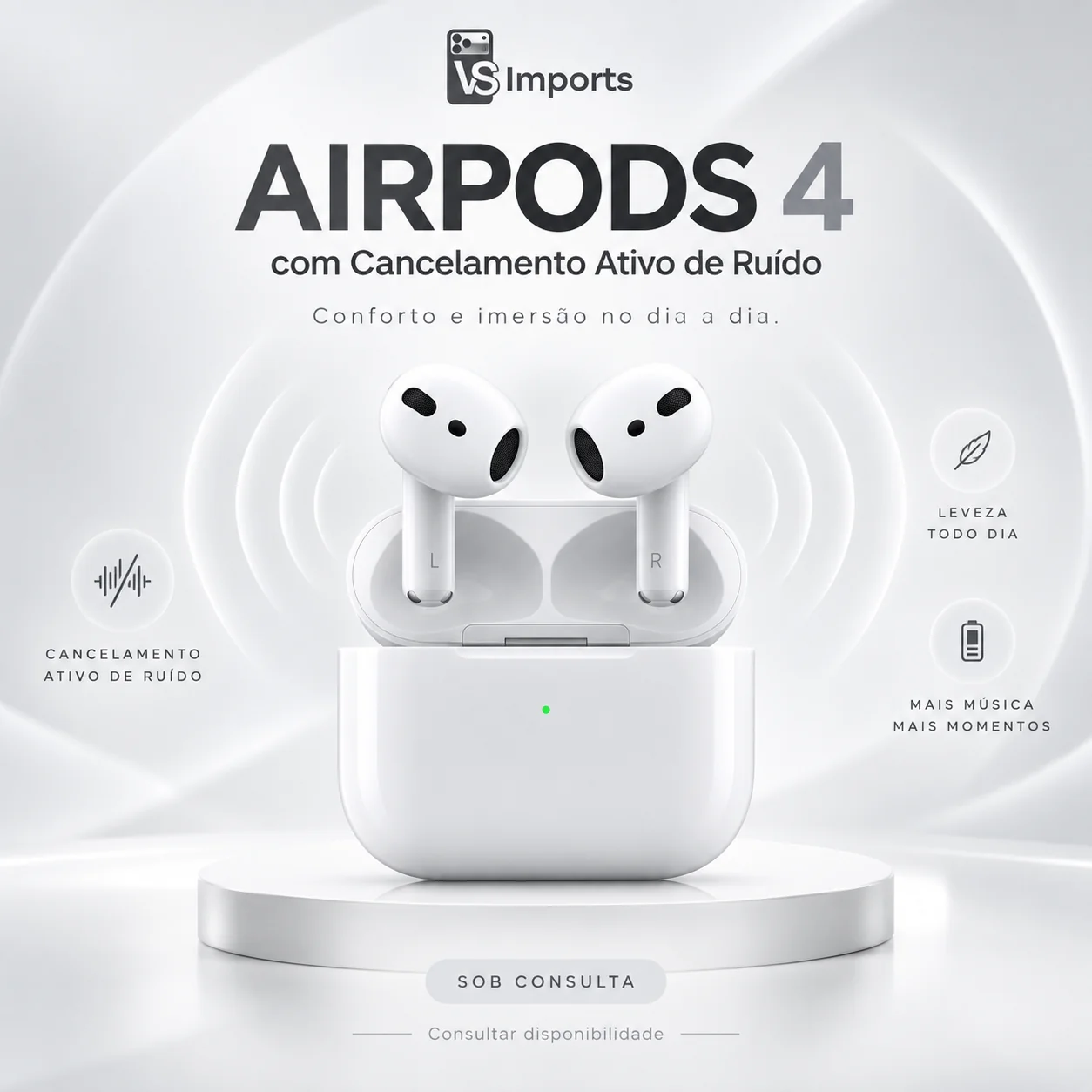 AirPods 4 na VS Imports